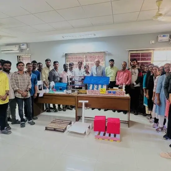 Miniature models of Realtime Logistics Equipment demonstration to Vice Chancellor, YISU. image 2