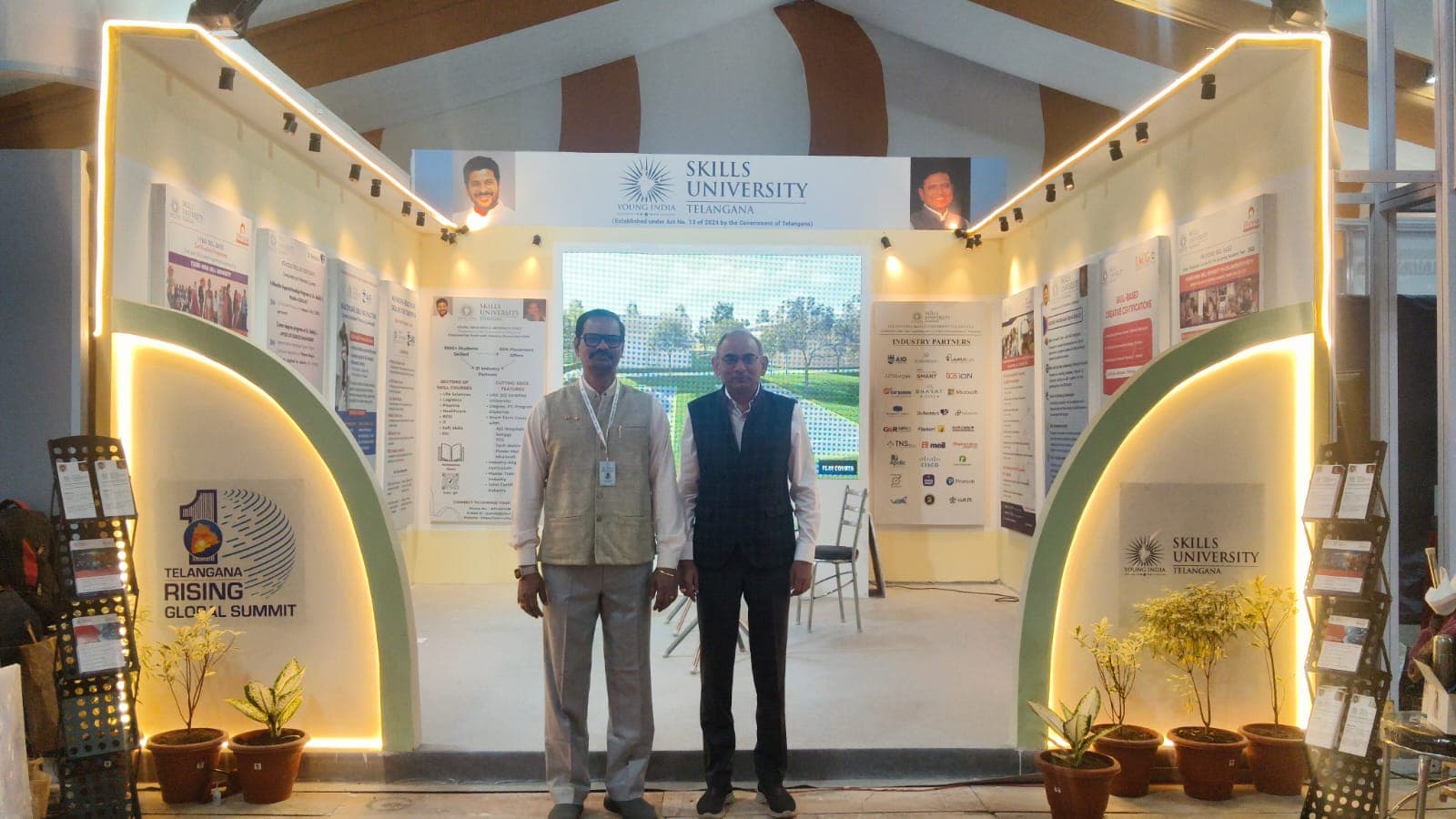 As a part of Rising Telangana Global Summit in the Future city from 08-12 Dec,  YISU has put up a stall showcasing its programmes and themes of skilling and providing placement opportunities, for the youth to understand and make the most of them. The footfall was good, the youth showed enthusiasm and took immense interest in understanding the skill programmes planned for them. image 2